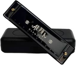 Gaita De Boca Profissional Harmônica Em Dó (c) Blues (Preto)