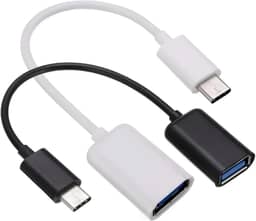 Adaptador Tipo-c Otg Usb 3.0 Branco ou Preto Conecte Com Mouse, Teclado, Hd, Pendrive Em Celular, Tablet E Notebook | Rápido, Compacto, Plug E Play Compatível Com Android, iPhone E Windows