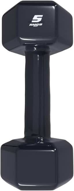 HALTER 5KG EMBORRACHADO SEXTAVADO PRETO