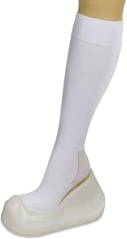 Meia de Compressão Cirúrgica 3/4 Antitrombo 18mmHg Branca Varimed