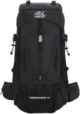 Mochila Cargueira de Trilha Trekking 60L Múltiplos Compartimentos Sistema de Ventilação Ideal para Camping Montanhismo Viagem Esportes Impermeavel
