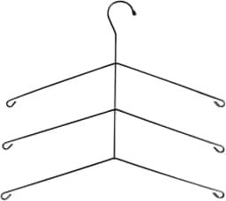 Cabide para Camisa Triplo Aço Guarda Roupa - Fiver (Preto)