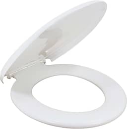 Assento Sanitário Plus Slim Almofadado Metasul Tampa De Privada Vaso Oval Branco