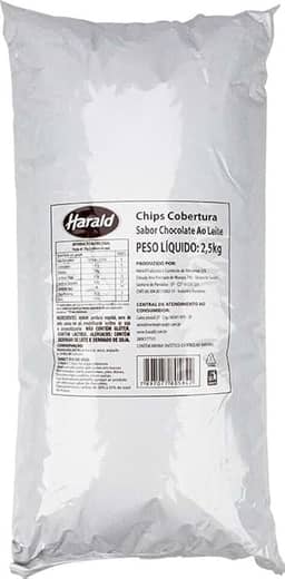 Chocolate Gotas Fracionado ao Leite Chipshow 2,5Kg Harald