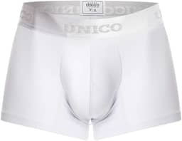 Masculino Cuecas Boxer Mundo Único Masculinas | Boxer Suspensório Com Alto Ajuste E Conforto De Movimento | Cueca Elástica De Microfibra | Elástico Que Não Enverga, Não Sube | Branco - Gr