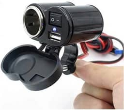 Adaptador Veicular e Tomada USB para Motos