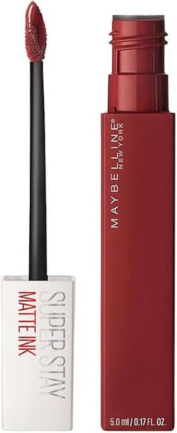 Maybelline SuperStay Matte Ink Batom Líquido Matte Longa Duração 16H com Aplicador Preciso, Não Transfere e Cor Intensa, Acabamento Matte Confortável, Cor 50 Voyager Vinho Profundo, 5ml