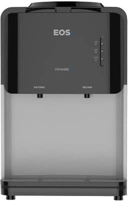 Bebedouro de Mesa para Garrafão Eos Mineralle Compacto com Compressor Preto Ebc03p 220v
