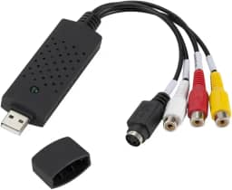 Placa de Captura Vídeo Adaptador USB 2.0 TV DVD VHS DVR Placa Vídeo Externo USB Captura Áudio Imagem