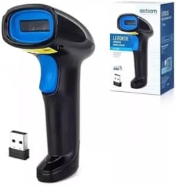 Leitor de Código de Barras Sem Fio, USB, Scanner Manual para PDV, EAN, Boleto, Danfe, Bivolt 110V/220V