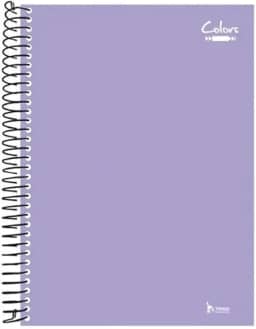 Caderno 10 matérias 200 folhas Lilás Linha Colors Tamoio