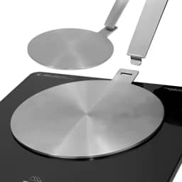 Adaptador Chapa Para Fogão De Indução Aço Inox Resistente 14cm Diâmetro Aceita Qualquer Tipo De Panela E Fogão