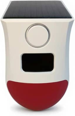 Sensor De Presença Com Alarme 120 Db Com Carregamento Solar Branco