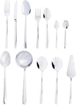 WOLFF Faqueiro de Aço Inox Viena 54 Peças Com Caixa Litografada - Jogos de Talheres - Mesa Posta - Utensílios de Cozinha, Enxoval, Casamento, Decoração