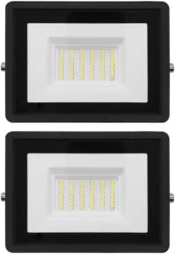 Kit 2x Refletor LED Slim Holofote 50W IP66 Iluminação Externa Branco Frio Bivolt