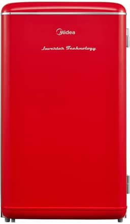 Frigobar Retrô 93 litros Vermelho Inverter Bivolt Midea