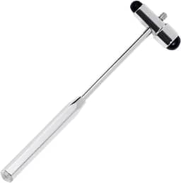 Martelo de Reflexo Neurológico Buck, Preto, com Agulha para Teste de Sensibilidade (Prateado Com Preto)