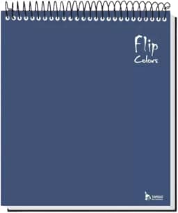 Caderno Flip Azul Marinho Capa Dura 10 matéria 160 Folhas