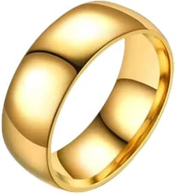 Aliança Avulsa Ouro 18k 8mm Grossa Tradicional Tungstênio