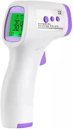 Termômetro Infravermelho Sem Contato 3 em 1 para Testa, Febre, Corpo, Água e Alimentos – Medidor de Temperatura Digital com Sensor Térmico de Alta Precisão, Visor LCD e Função Alarme