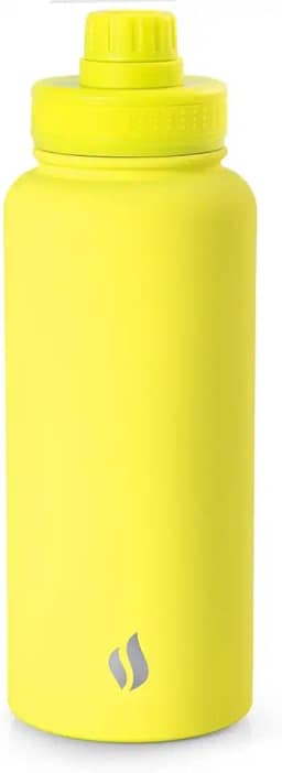 TERMOPRO Squeeze Térmico Mayall 1L Verde Dupla camada Aço Inox com Alça e Tampa Antivazamento Bebidas Quentes e Frias