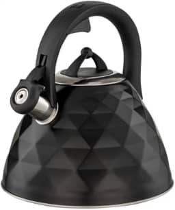 Brinox - Chaleira de Inox com Apito Brinox 3L Black Diamond com Indução - Preto Fosco