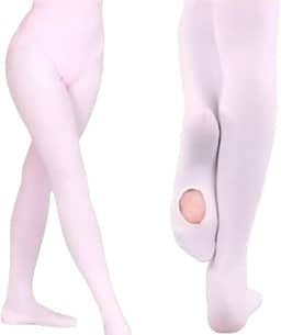 Meia Calça de Ballet Conversível Suplex Rosa Juvenil Fabrica Ballet