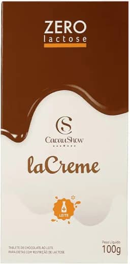 Tablete laCreme Zero Lactose 100g Cacau Show