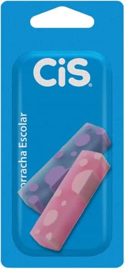 CIS Spot Color - Borracha Escolar, Multicor, Blister com 2 unidades