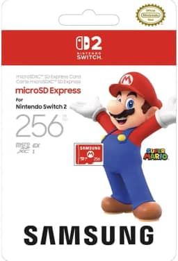 Nintendo, Cartão Samsung microSD Express, 256 GB, Cartão de Memória, Nintendo Switch 2