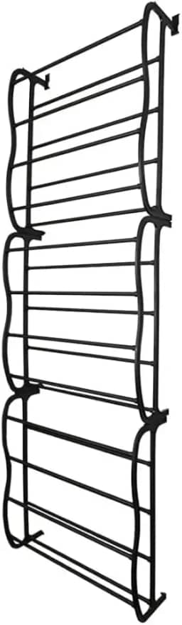 Sapateira Vertical De Parede E Porta Para 36 Pares (Preto)