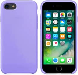 Case Capinha Colorida Capa Slim Flexível Aveludada Compatível Com iPhone 7/8 Vermelha,Preta, Laranja, Amarela, Azul, Rosa, Pink, Branca, Lilás, Marrom, Verde, Roxo ONYK (Lilas)