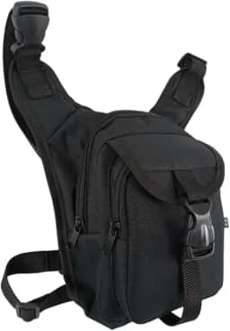 Pochete de Perna Militar Tático Bolsa Unissex Para Coxa Cintura Transversal Grande Motoboy Camping Pescaria ART MANIA (Preto)