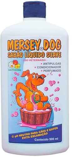 Mercey Shampoo E Condicionador Mersey Dog Neutro Antipulgas Para Cães E Gatos - 500Ml
