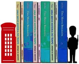 Geguton Suporte Aparador De Livros Dvd Cd Londres E Soldado - Bookend Aço - Azul, Branco, Vermelho - 2 Peças