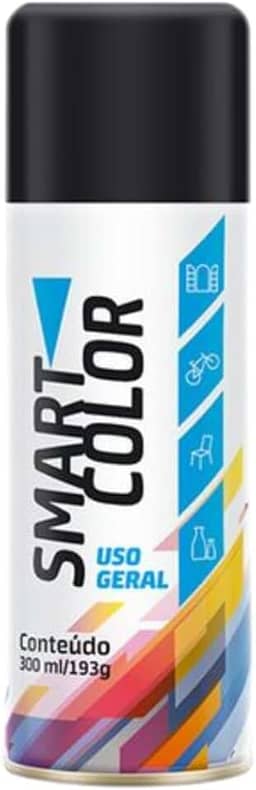 Tinta Em Spray 300ml Para Madeira, Plástico, Metal, Cerâmica Uso Geral Acabamento Brilhante Cores Unidade Escritex (Preto)
