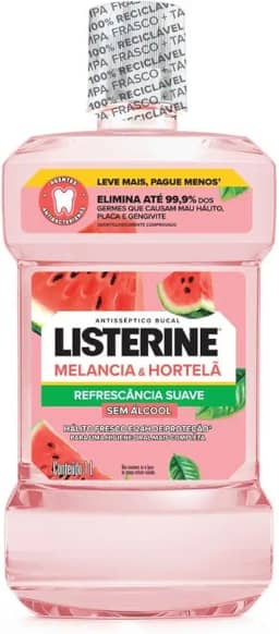 Listerine Enxaguante Bucal Melancia & Hortelã Sem Álcool, 1L