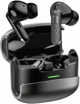 Fone Bluetooth 5.4 True Wireless com Cancelamento de Ruído – Bateria de Longa Duração + Microfone para Chamadas – À Prova d’Água – Estojo de Carga – Compatível iPhone e Android