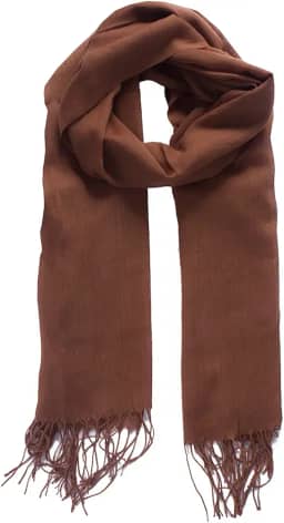 Pashmina Cachecol Echarpe Feminina Lisa com Franja 170x65cm Toque Macio, Ideal para Outono Inverno e Meia Estação