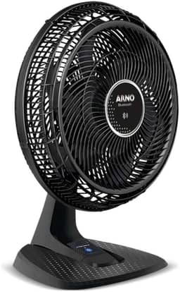 Ventilador Arno Ultra Silence Force Bluetooth® VDBT, 126W, Controle via App, 6 Pás, 3 Velocidades, Oscilação Horizontal, Inclinação Ajustável, Silencioso e Potente, 110V