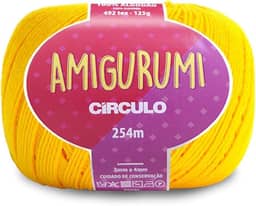 Linha Amigurumi 254m 125g Canário 1289 Círculo