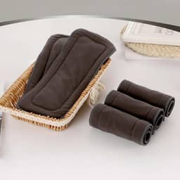 5 Absorvente Para Fraldas Ecológica 5 Camadas Com Inserção de Carvão de Bambu (5 Unidades) Toque Seco