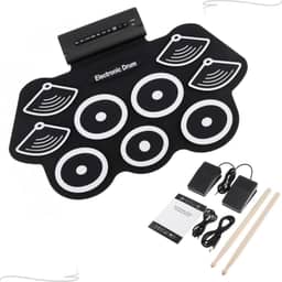 Bateria Eletrônica Portátil Profissional Instrumento Musical 9 Pads Drum