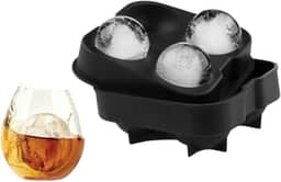 Formas de Gelo para Whisky Esfera Grande 5 cm com Tampa de Silicone Coquetel Gin Vodka Bebidas Qualidade Premium Durável