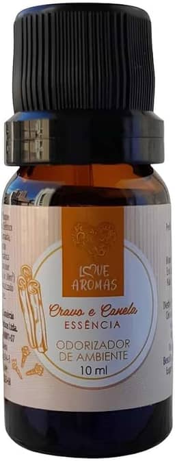 Essência Aromática de Cravo & Canela 10ml - Aroma Quente e Envolvente para Difusores e Velas
