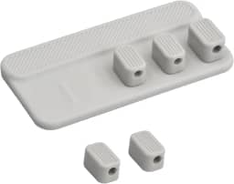 Organizador de cabos magnéticos, pacote único, suporte de clipe de gerenciamento de cabos cinza sob a mesa, gerenciamento de cabos para casa, escritório, carro, mesa, mesa de cabeceira