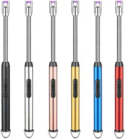 Isqueiro Elétrico USB Recarregável Multifunção para Cozinha Fogão a Gás Carvão Velas e Mais com Cores Variadas