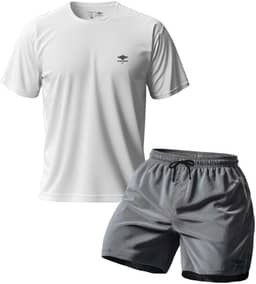 Conjunto Masculino Camiseta Dry Fit E Short Academia Treino