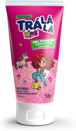 Trá Lá Lá Gel Condicionante Com Glitter Personagem Kids Rosa 150 G