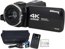 Ultimaxx Câmera Filmadora 4K Gravador de Vídeo 42Mp Suporte para Câmera Vlogging Youtube Tiktok Filmadora Digital com Tela Lcd de 3 ", Zoom Digital 18X para Adultos Crianças Adolescentes Iniciantes